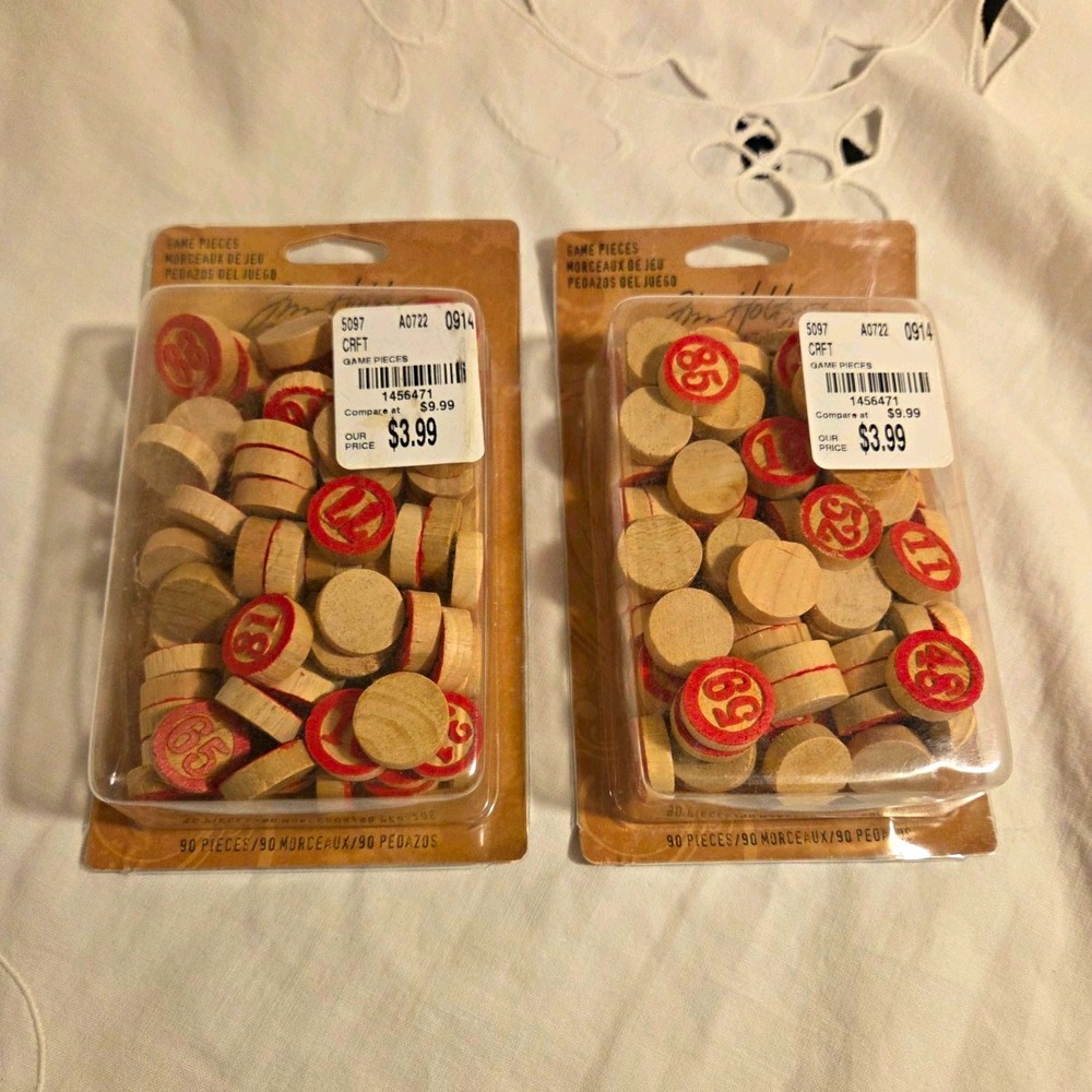 Tim Holtz idea-ology Game Pieces Wooden Numbers Vintage TH92915 90pcs